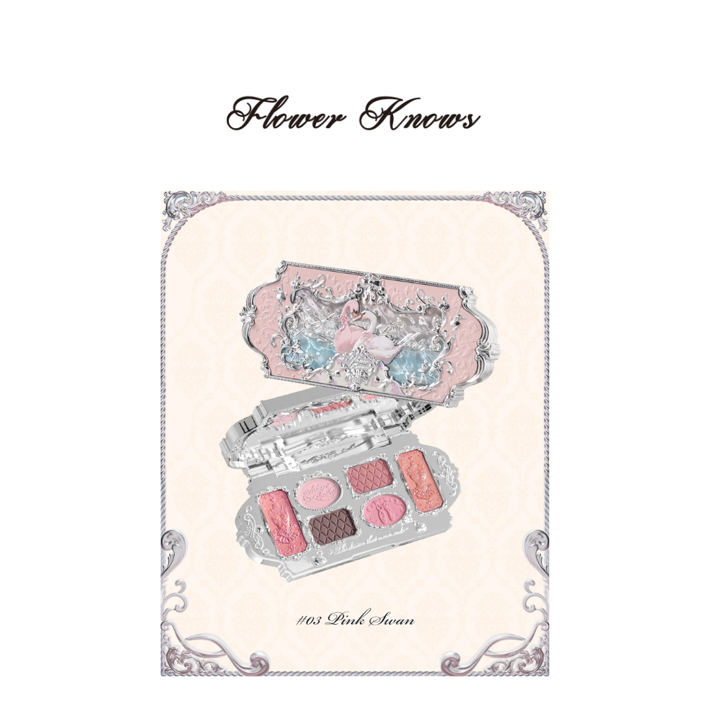 FLOWER KNOWS Swan Ballet Series Six-Color Makeup Palette 6.5g - 03 Pink Swan
