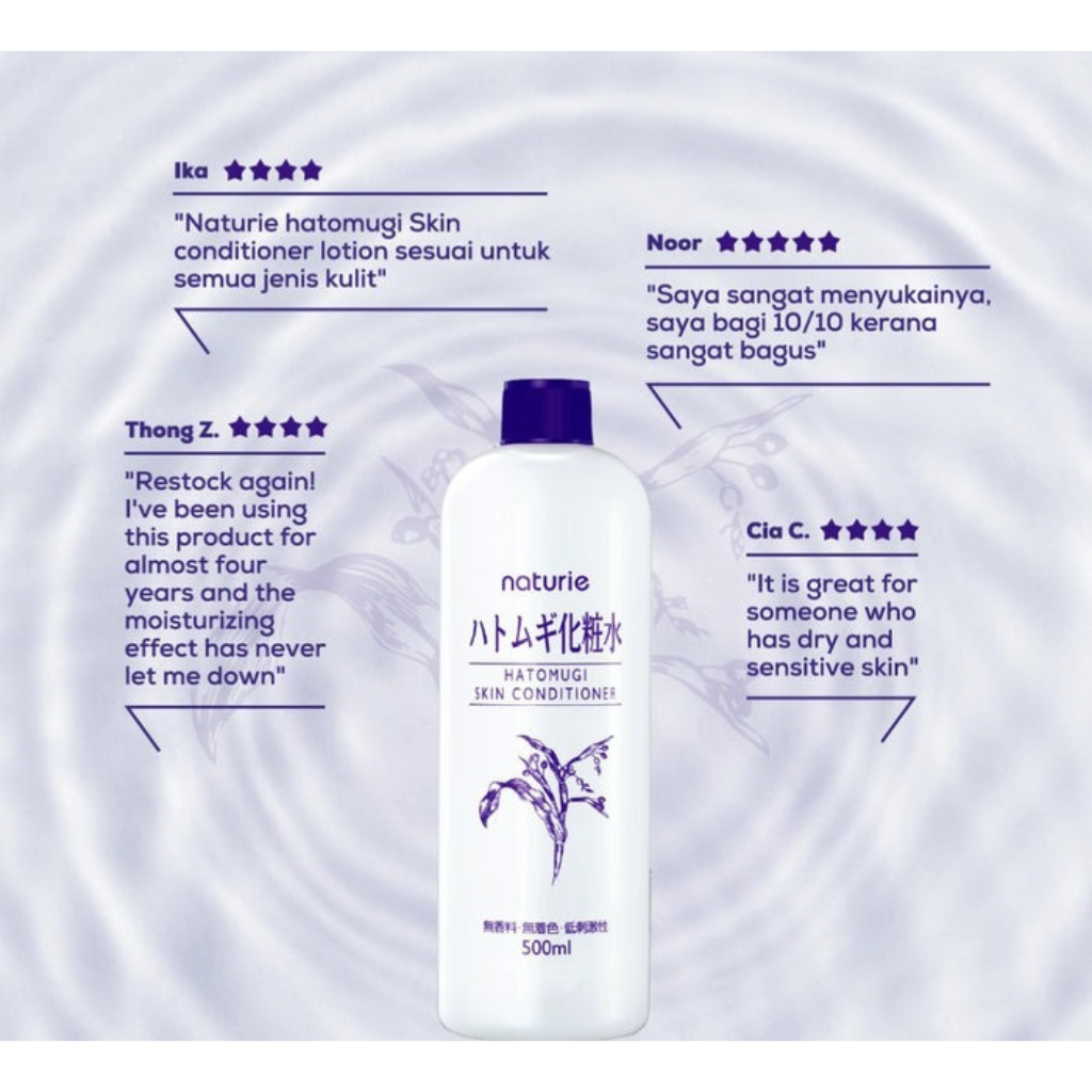 NATURIE Hatomugi Skin Conditioner Lotion (500ml) (Non-alcohol)