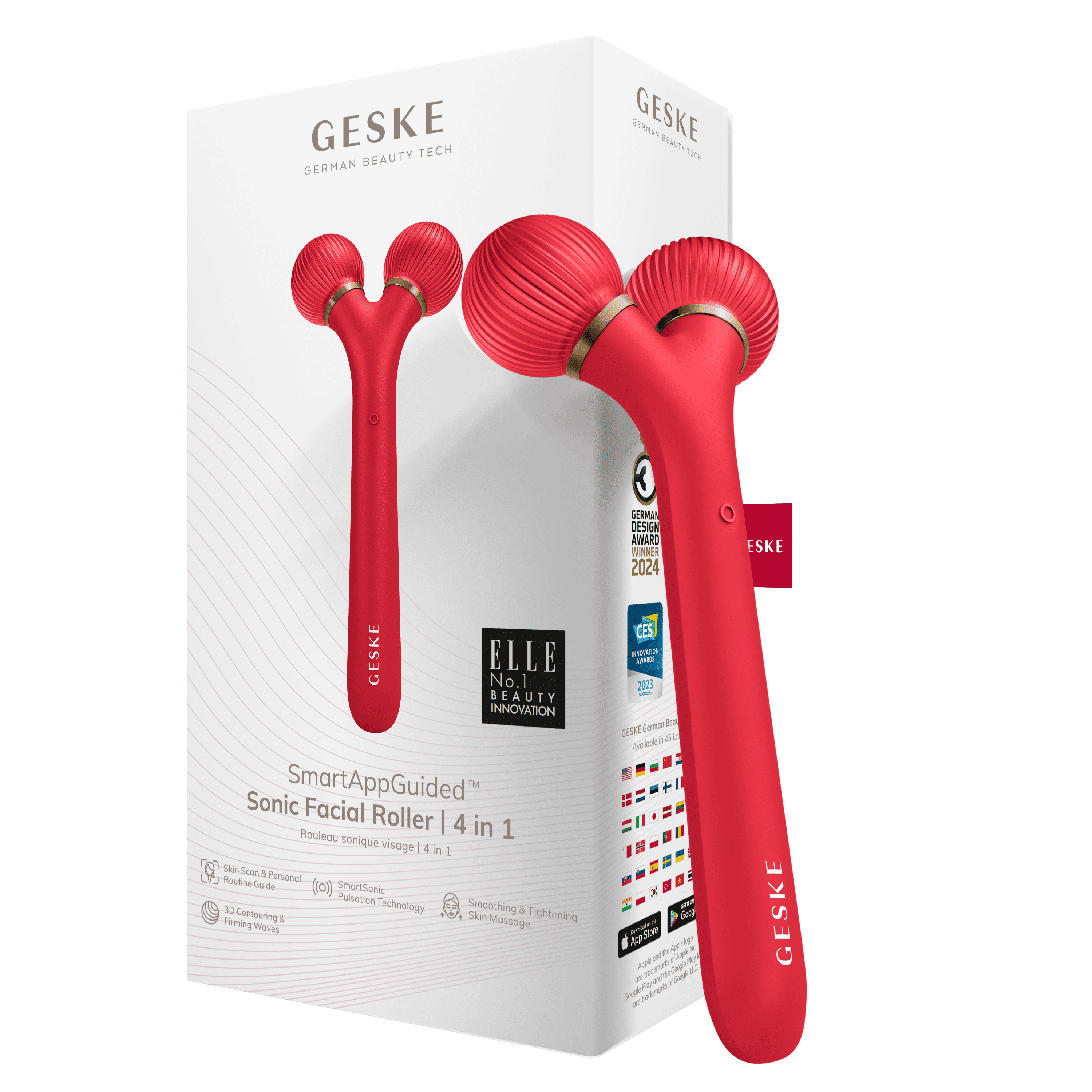 GESKE Sonic Facial Roller | 4 in 1