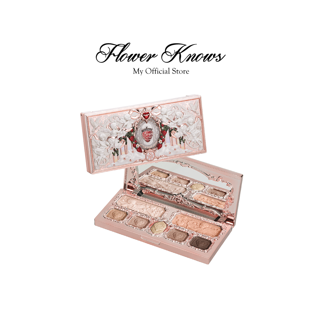 FLOWER KNOWS Strawberry Cupid Collection Make-up Palette (14g) - S01 Honey Canele/S02 Cupids Mischief