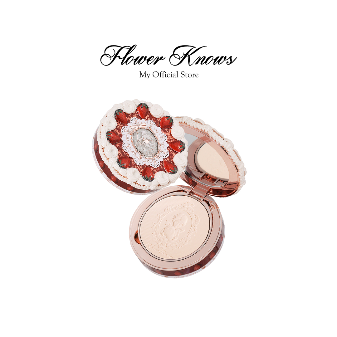 FLOWER KNOWS Strawberry Cupid Collection Pressed Powder - 02 Ivory Beige
