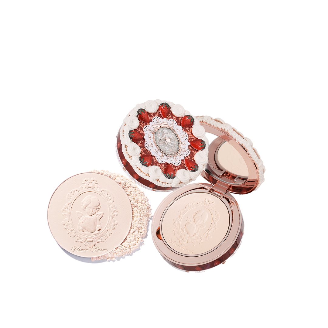 FLOWER KNOWS Strawberry Cupid Collection Pressed Powder - 02 Ivory Beige