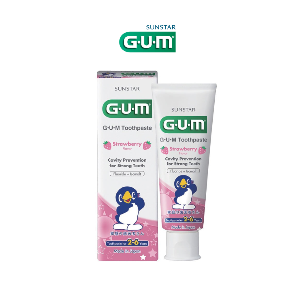GUM Kids Toothpaste for 2-6 Year - Strawberry Flavour (70g)