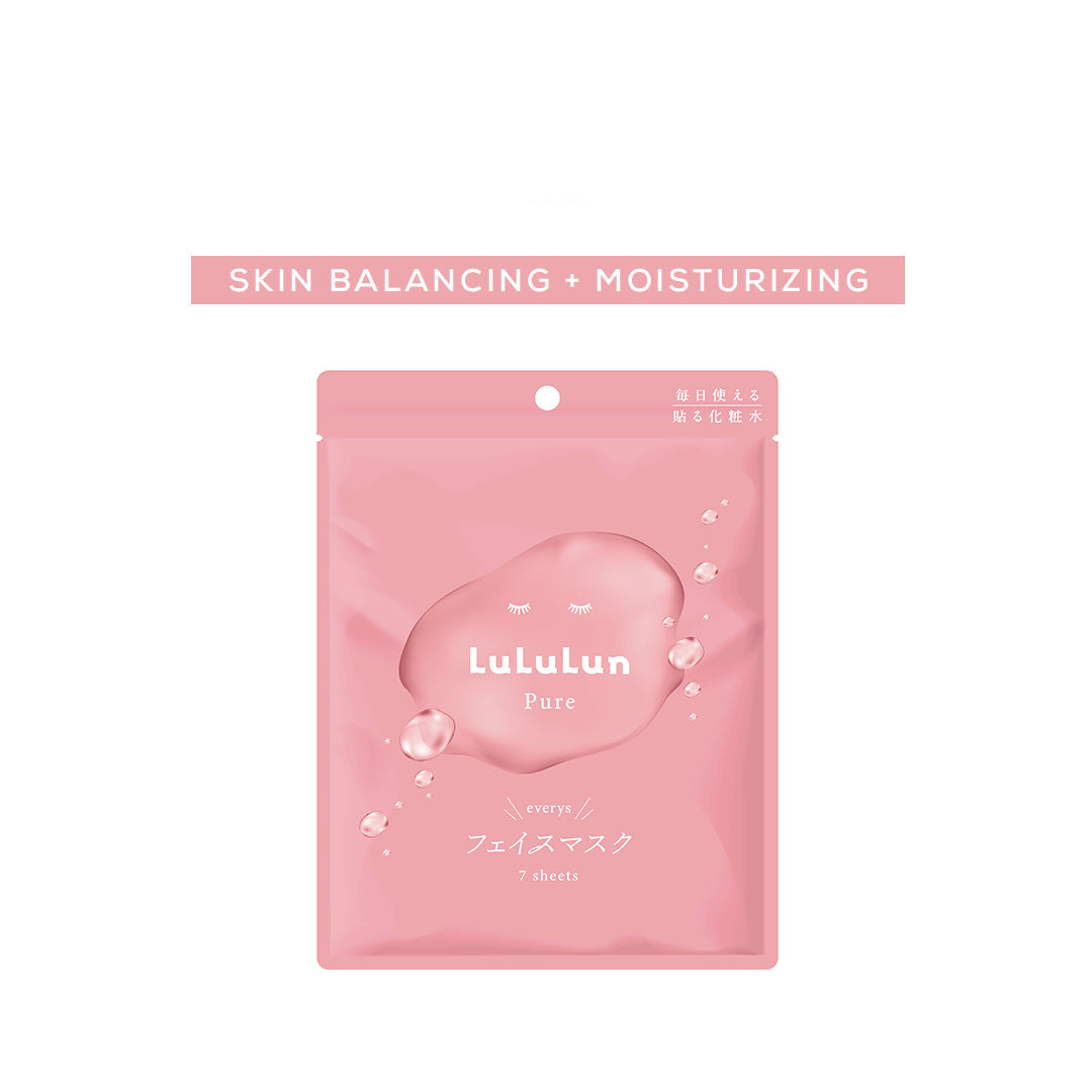 Lululun Pure Pink Everys Daily Face Mask (7 sheets / 32 sheets) - Renewal