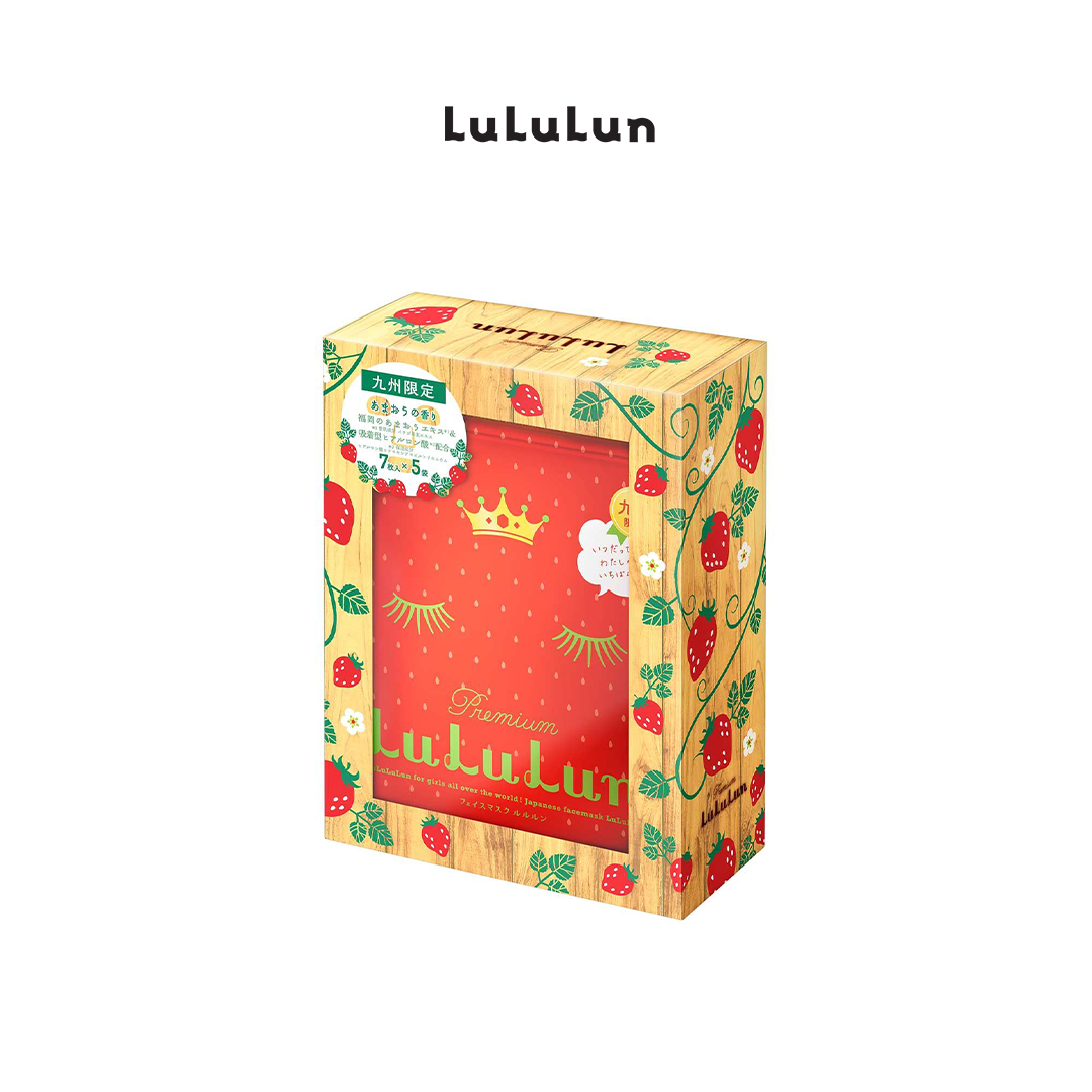 Lululun Face Mask Amaou Strawberries (7 sheets x 5 bags)