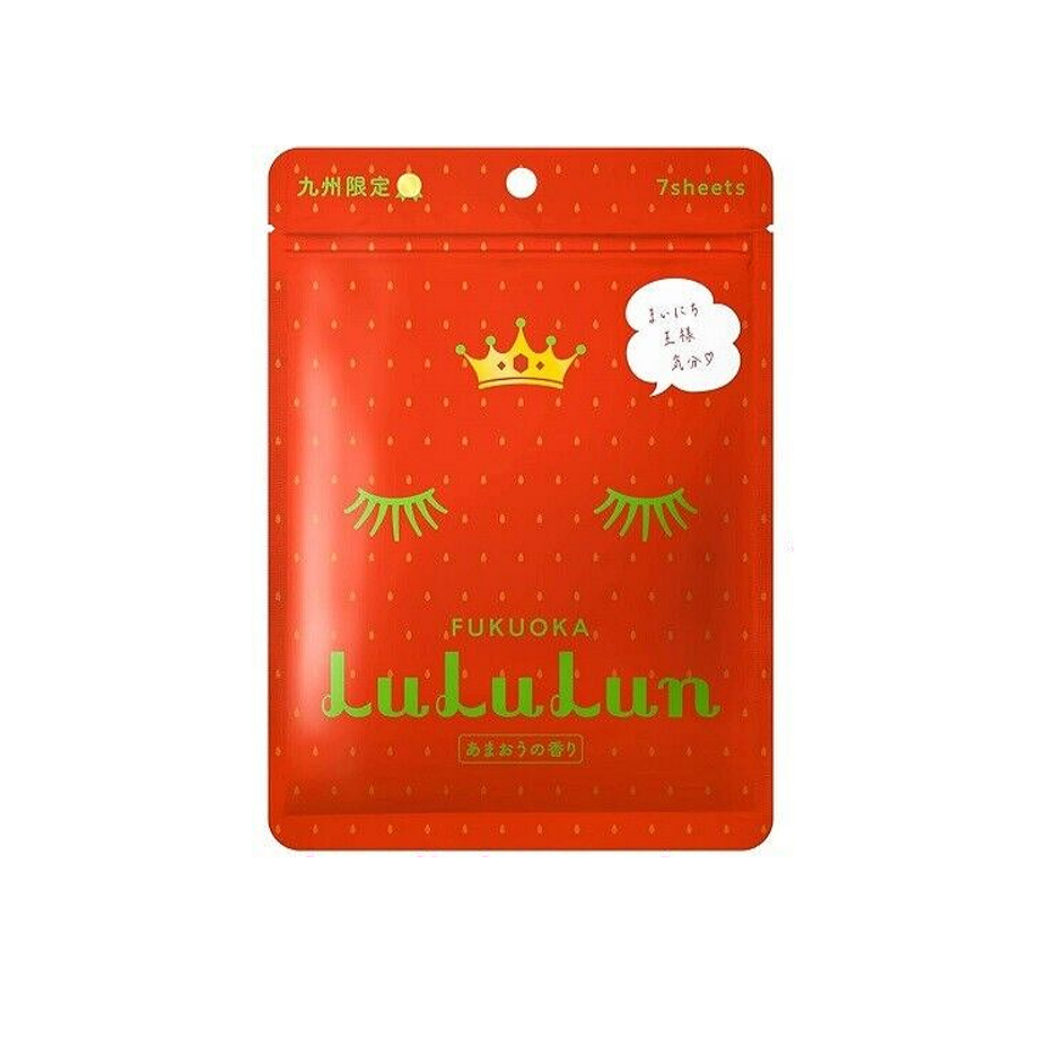 Lululun Face Mask Amaou Strawberries (7 sheets x 5 bags)