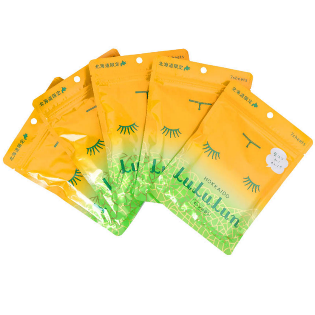 Lululun Face Mask Hokkaido Melon (7 sheets x 5 bags)
