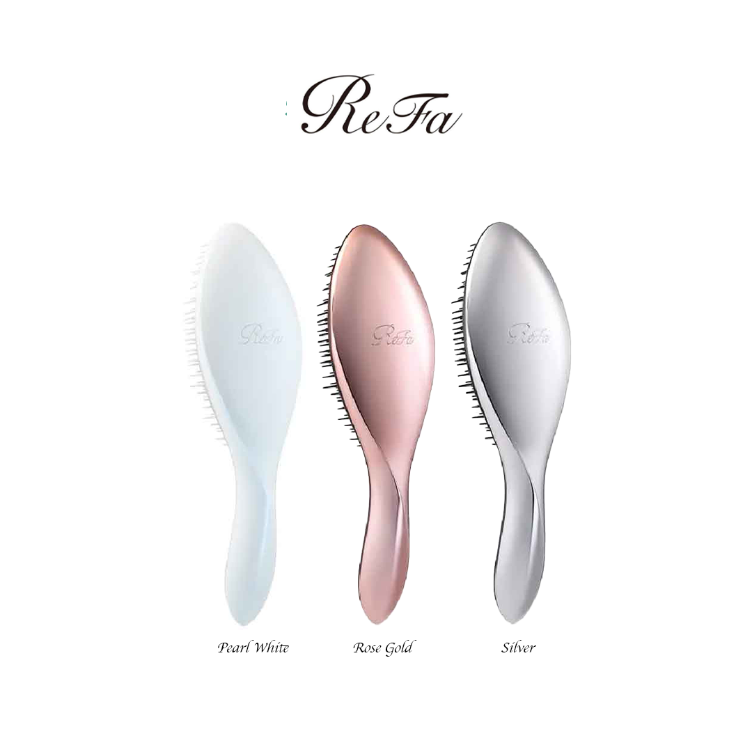 ReFa AILE Brush - Rose Gold/Silver/Pearl White