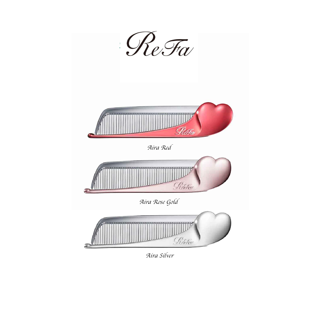 ReFa Heart Comb Aira - Rose Gold/Silver/Red