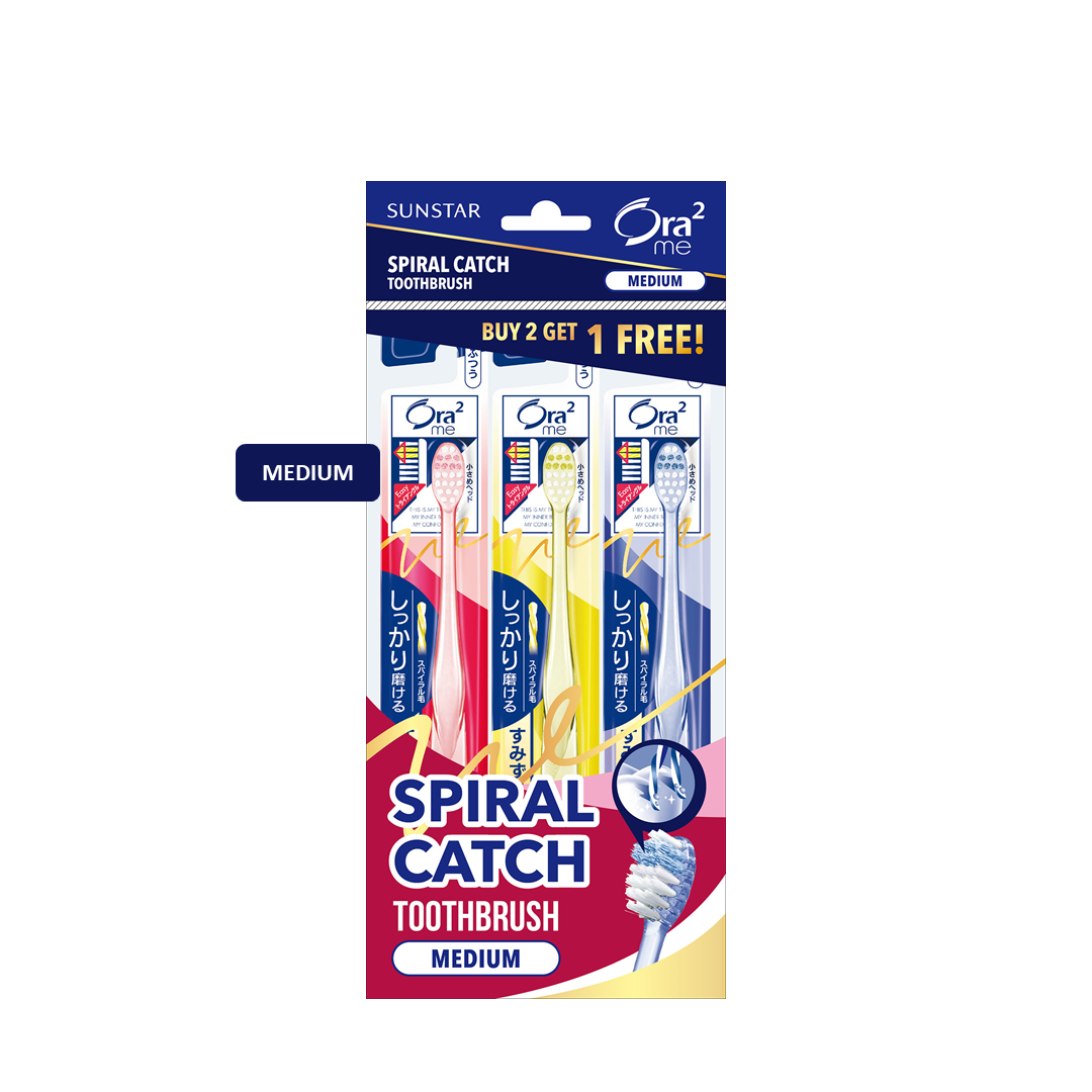 ORA2 ME Spiral Catch Compact Head Toothbrush Medium (Single / Value Pack)