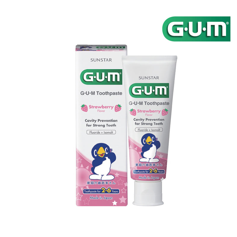 GUM Kids Toothpaste for 2-6 Year - Strawberry Flavour (70g)  *Exp 02/2025