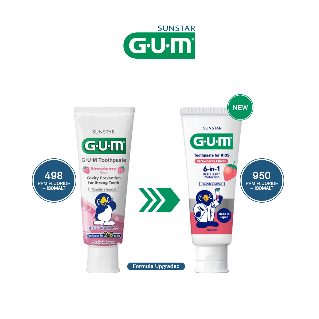Sunstar GUM Toothpaste for Kids Strawberry Flavor 70g