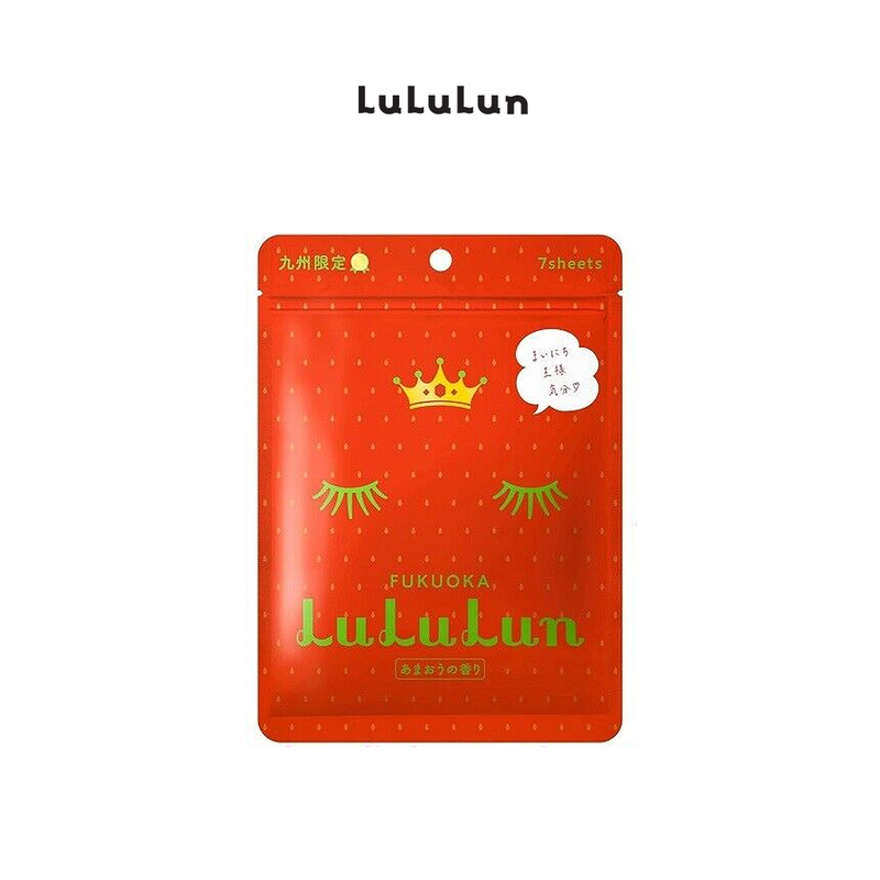 Lululun Face Mask Amaou Strawberries (7 sheets x 5 bags)