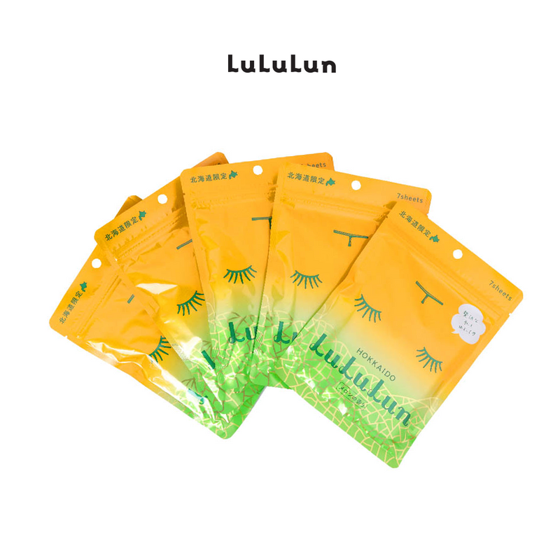 Lululun Face Mask Hokkaido Melon (7 sheets x 5 bags)