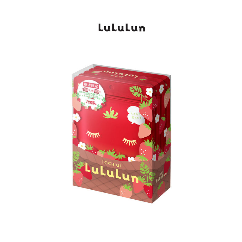 Lululun Face Mask Tochiotome Strawberry (7 sheets x 5 bags)