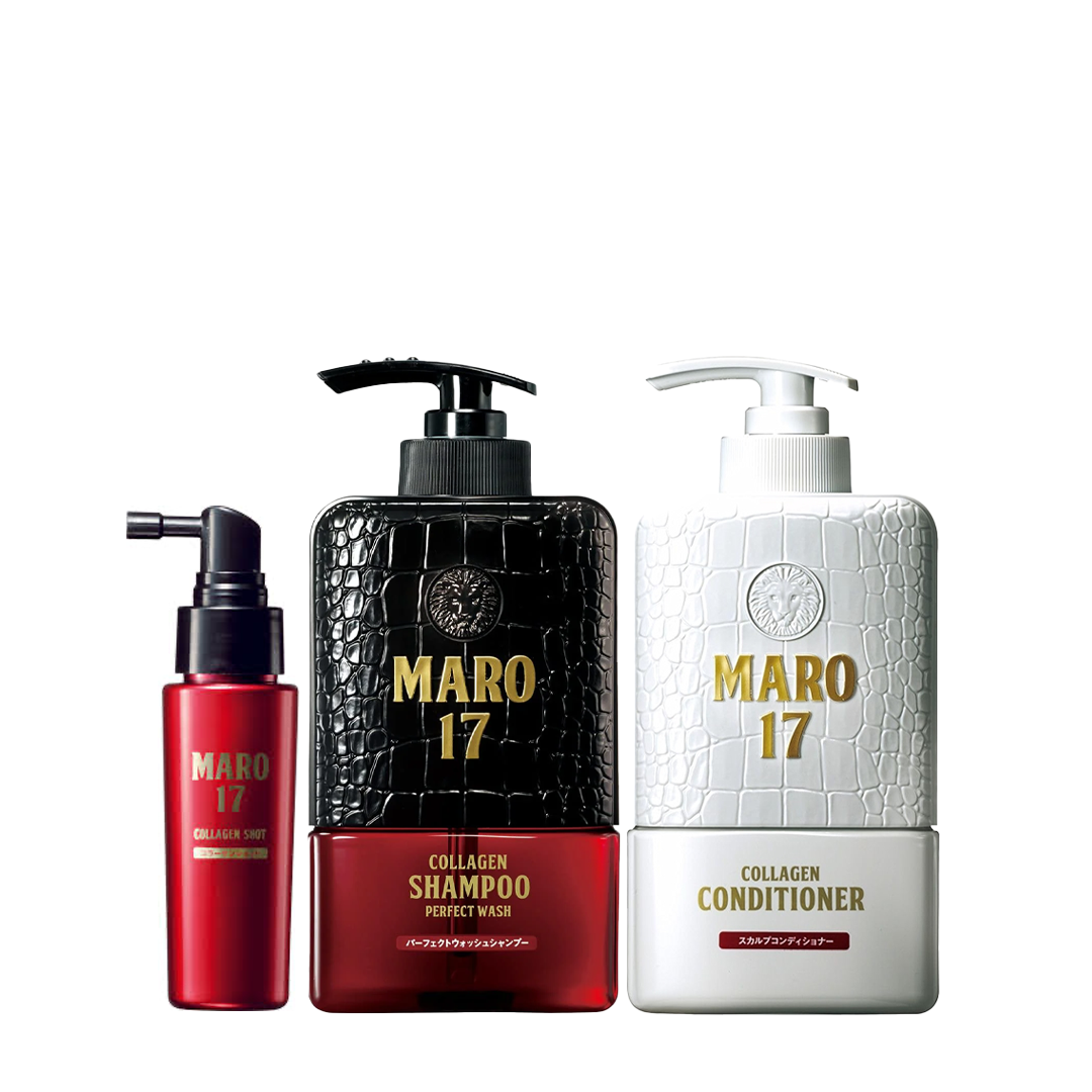 [BUNDLE] - Maro17 Hair Shampoo + Collagen Scalp Conditioner + Maro17 Collagen Shot