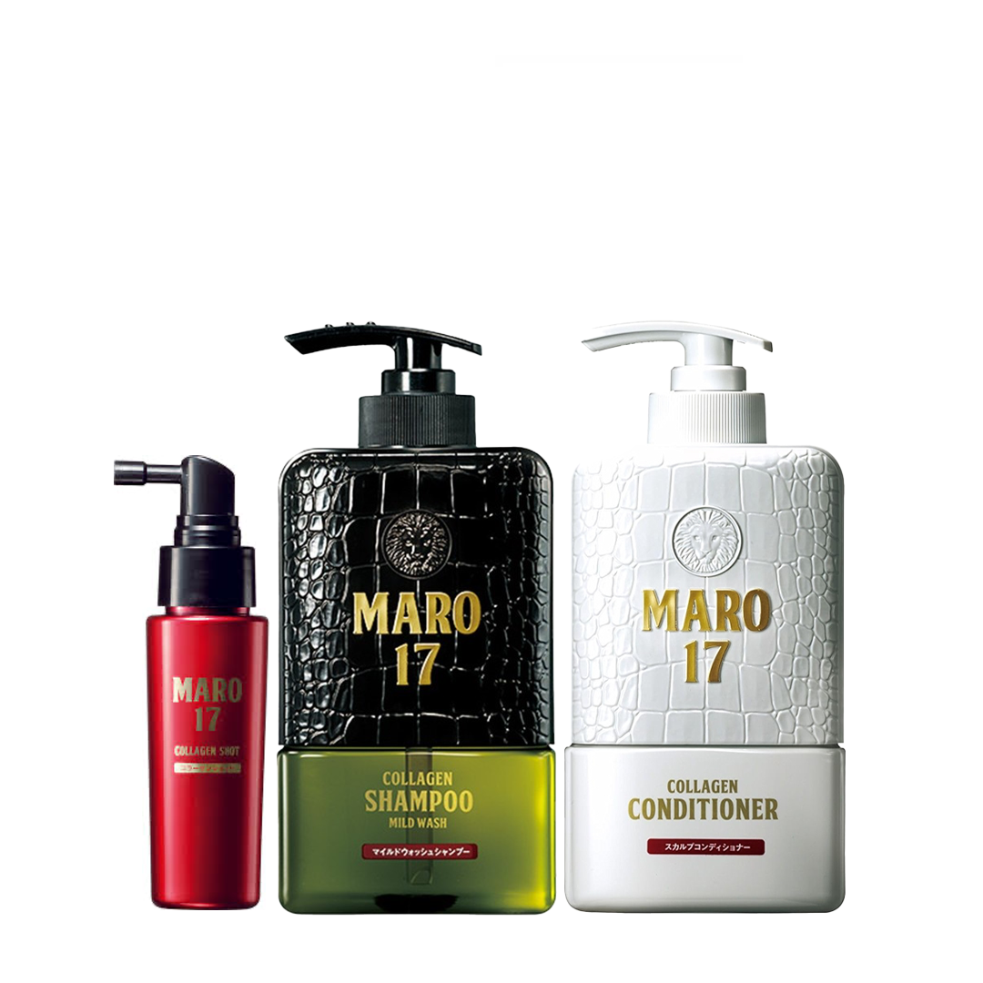 [BUNDLE] - Maro17 Hair Shampoo + Collagen Scalp Conditioner + Maro17 Collagen Shot