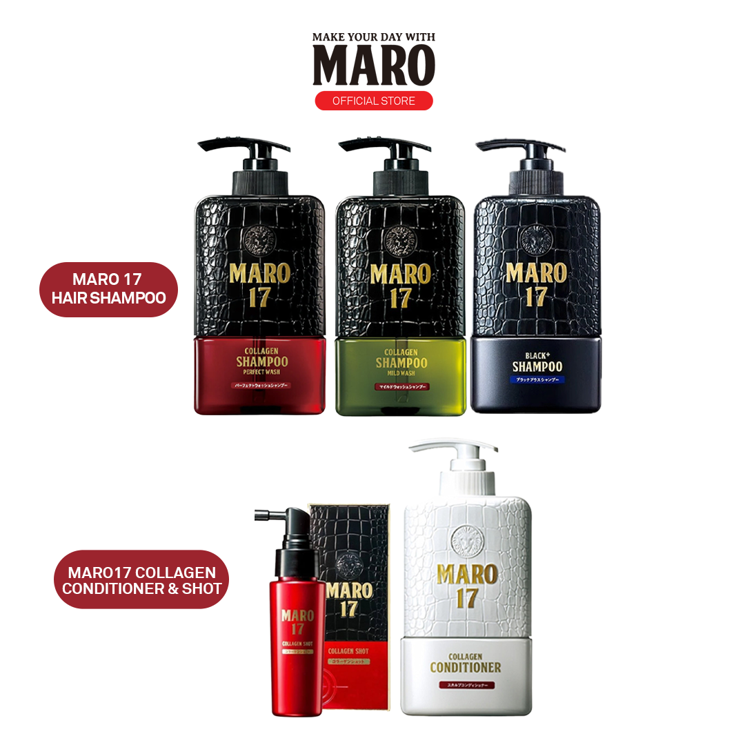 [BUNDLE] - Maro17 Hair Shampoo + Collagen Scalp Conditioner + Maro17 Collagen Shot