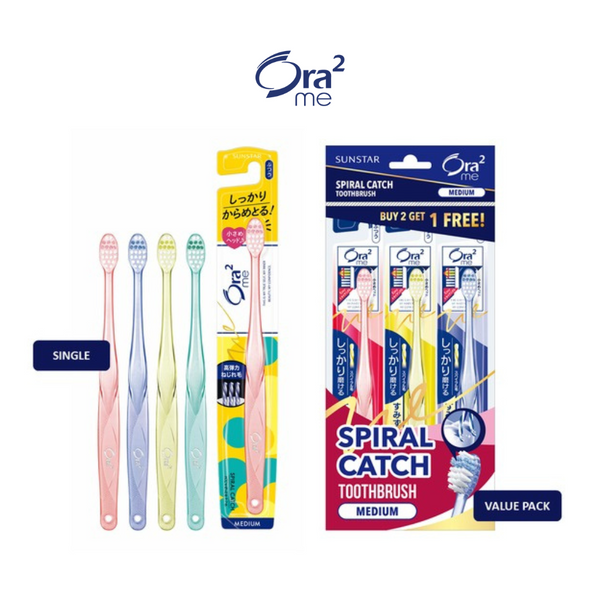 ORA2 ME Spiral Catch Compact Head Toothbrush Medium (Single / Value Pack)