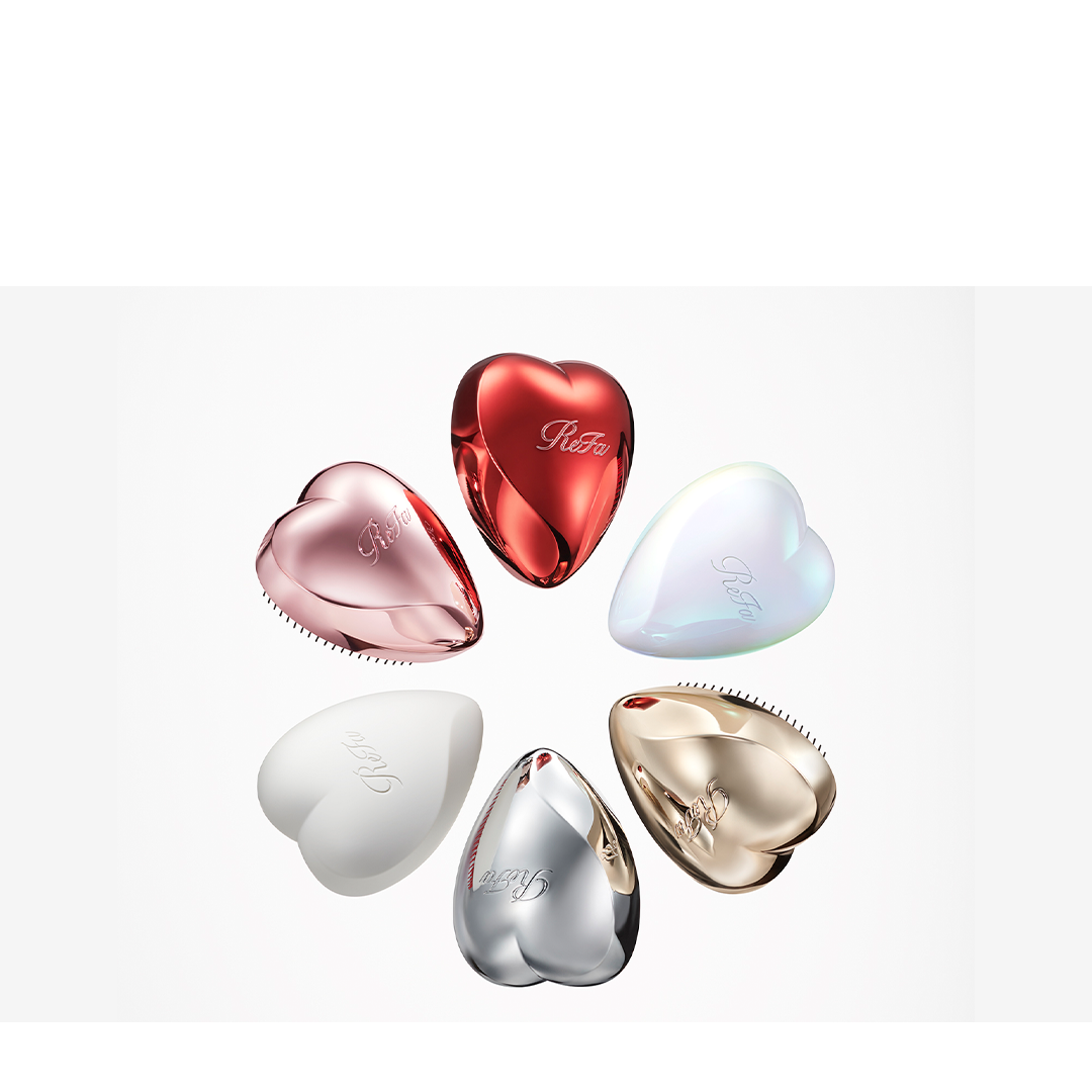 ReFa Heart Brush - Rose Gold/Brush Silver/Champagne Gold/Red/Aurora White/Matte White