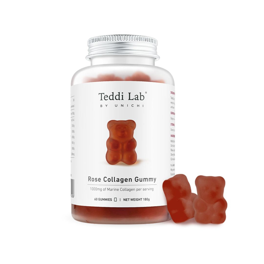 [Indonesia Halal Certified] Unichi Teddi Lab Rose Collagen Gummy