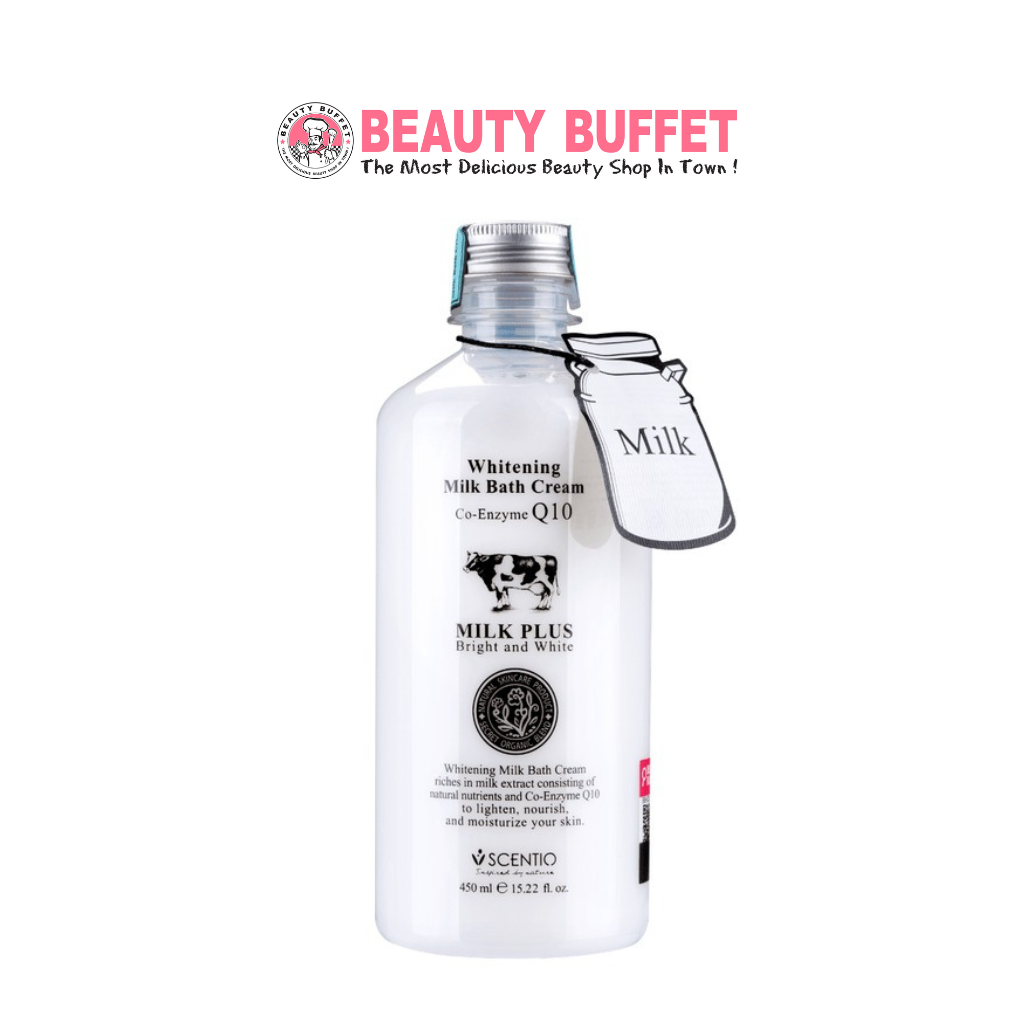 SCENTIO Milk Plus Whitening Q10 Bath Cream (450ml)