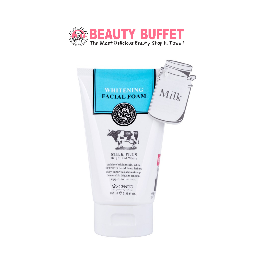 SCENTIO Milk Plus Whitening Q10 Facial Foam (100ml) *Exp 10/2025