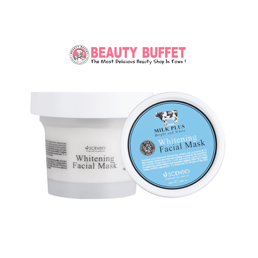 SCENTIO Milk Plus Whitening Q10 Facial Mask (100ml) *Exp 05/2026
