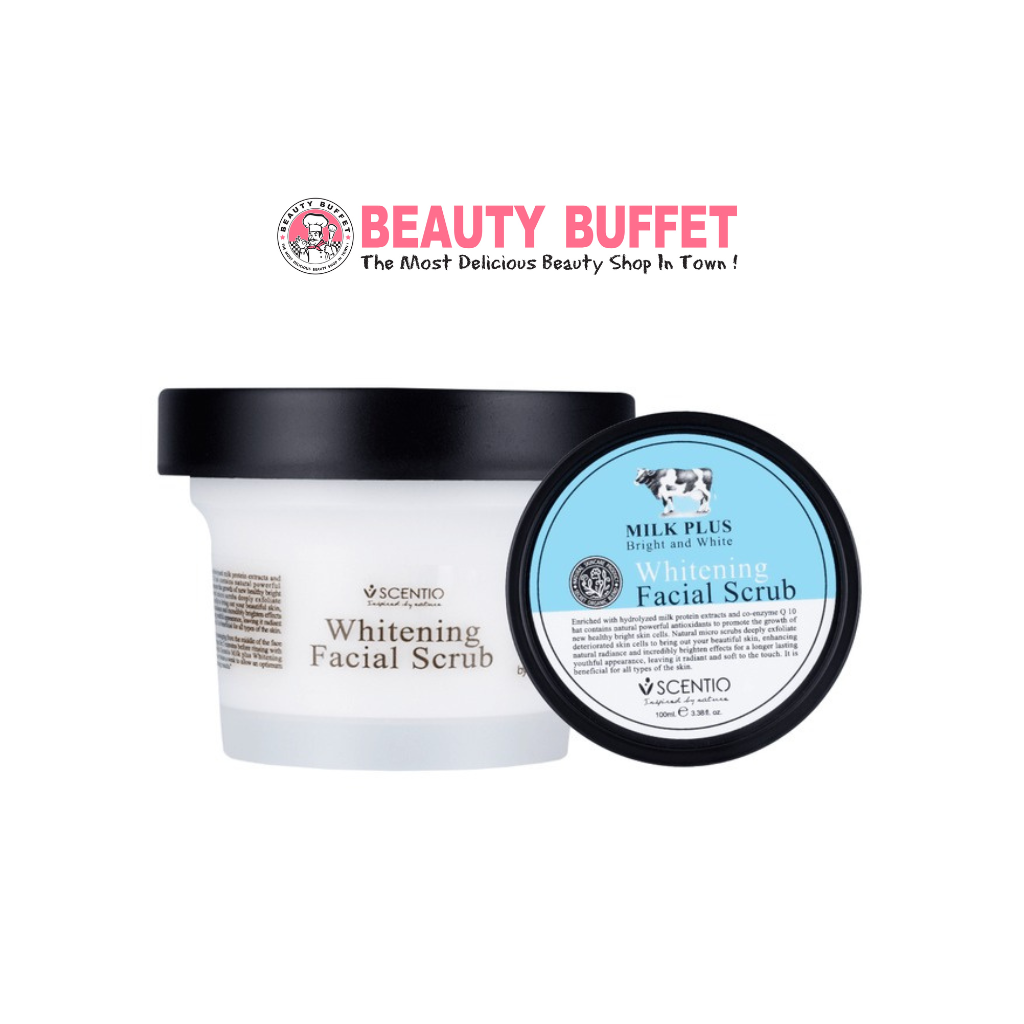 SCENTIO Milk Plus Whitening Q10 Facial Scrub (100ml)