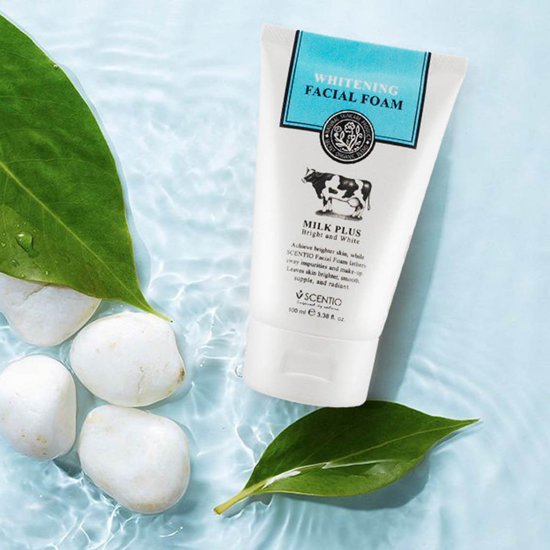 SCENTIO Milk Plus Whitening Q10 Facial Foam (100ml) *Exp 10/2025