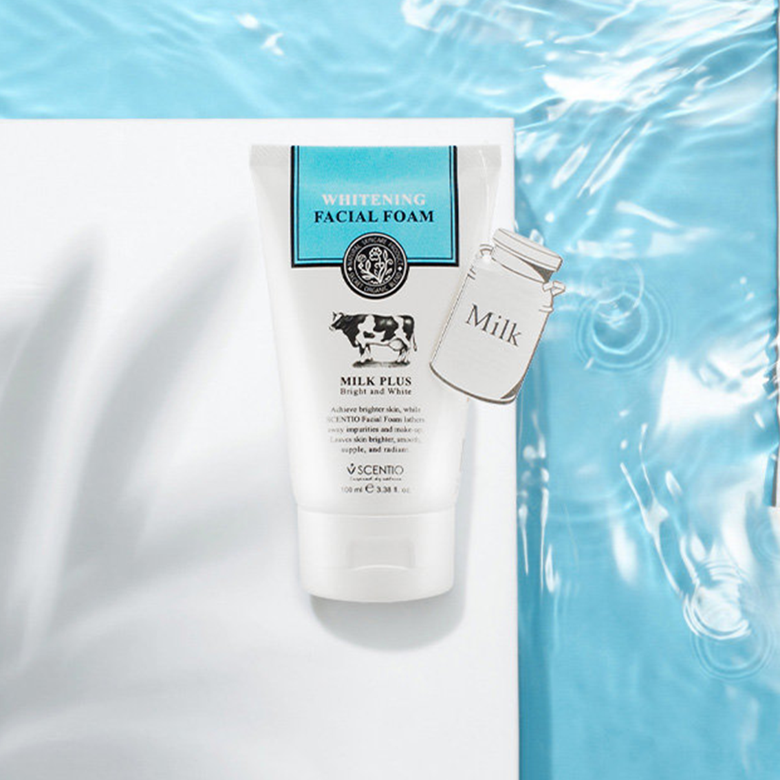 SCENTIO Milk Plus Whitening Q10 Facial Foam (100ml) *Exp 10/2025