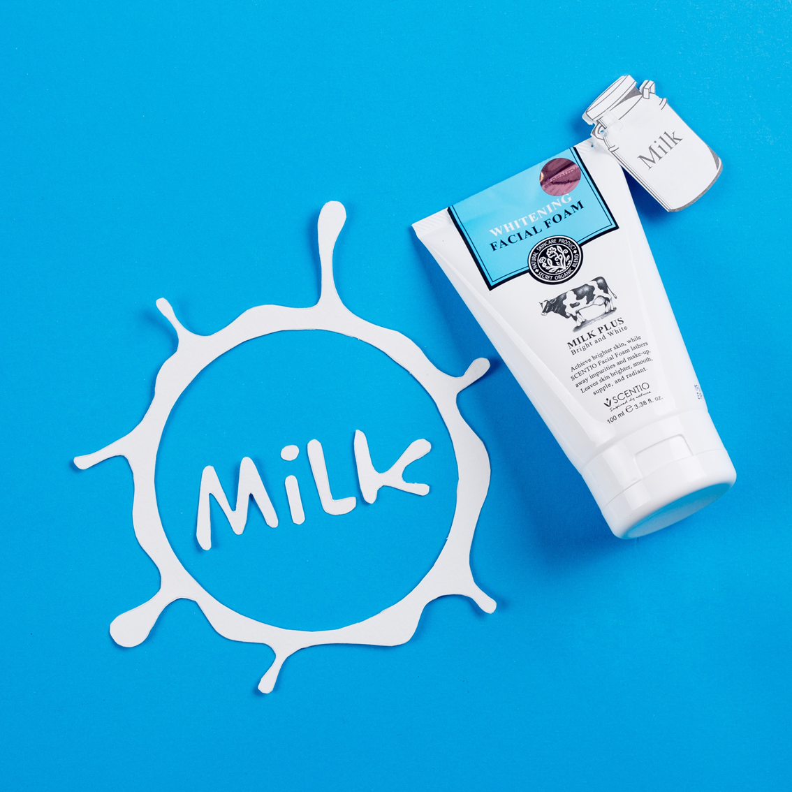 SCENTIO Milk Plus Whitening Q10 Facial Foam (100ml) *Exp 10/2025