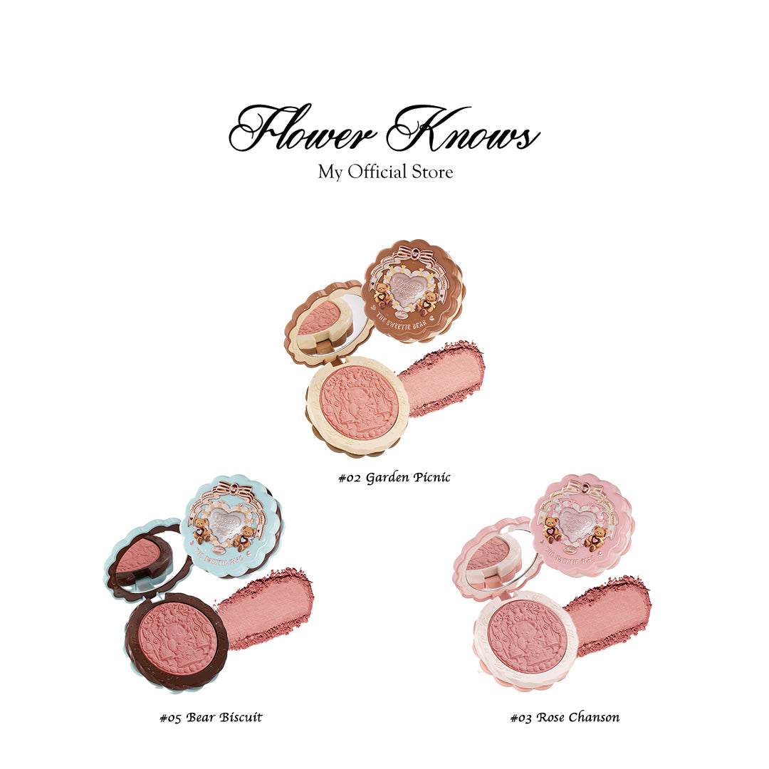 FLOWER KNOWS The Sweetie Bear Collection Silk Satin Blush (5g)