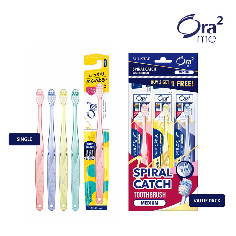 ORA2 ME Spiral Catch Compact Head Toothbrush Medium (Single / Value Pack)