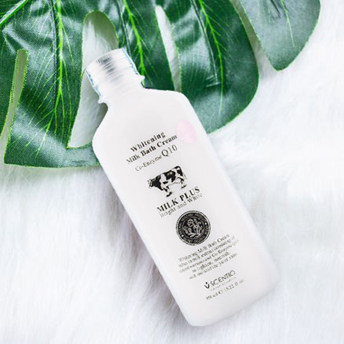 SCENTIO Milk Plus Whitening Q10 Bath Cream (450ml)