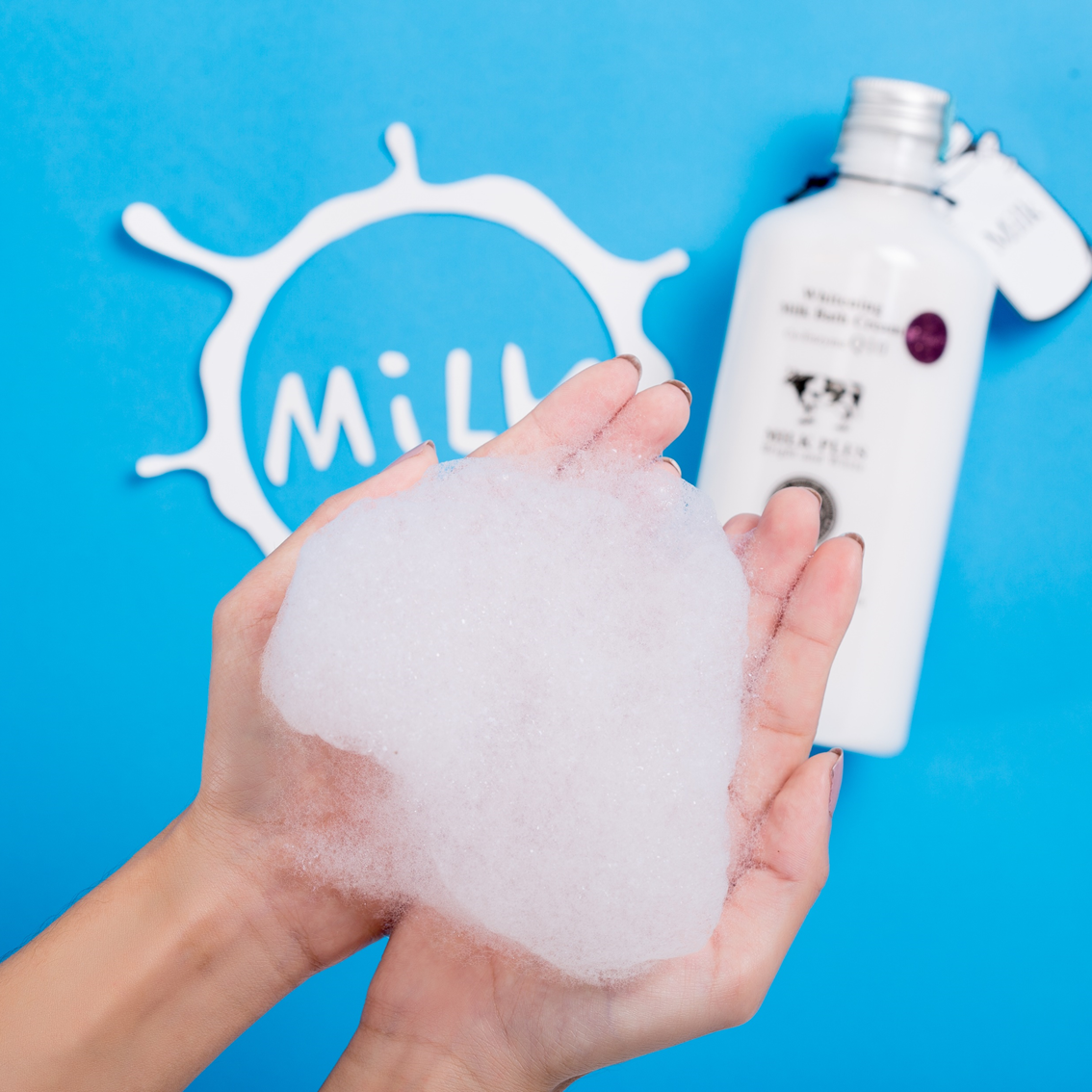 SCENTIO Milk Plus Whitening Q10 Bath Cream (450ml)