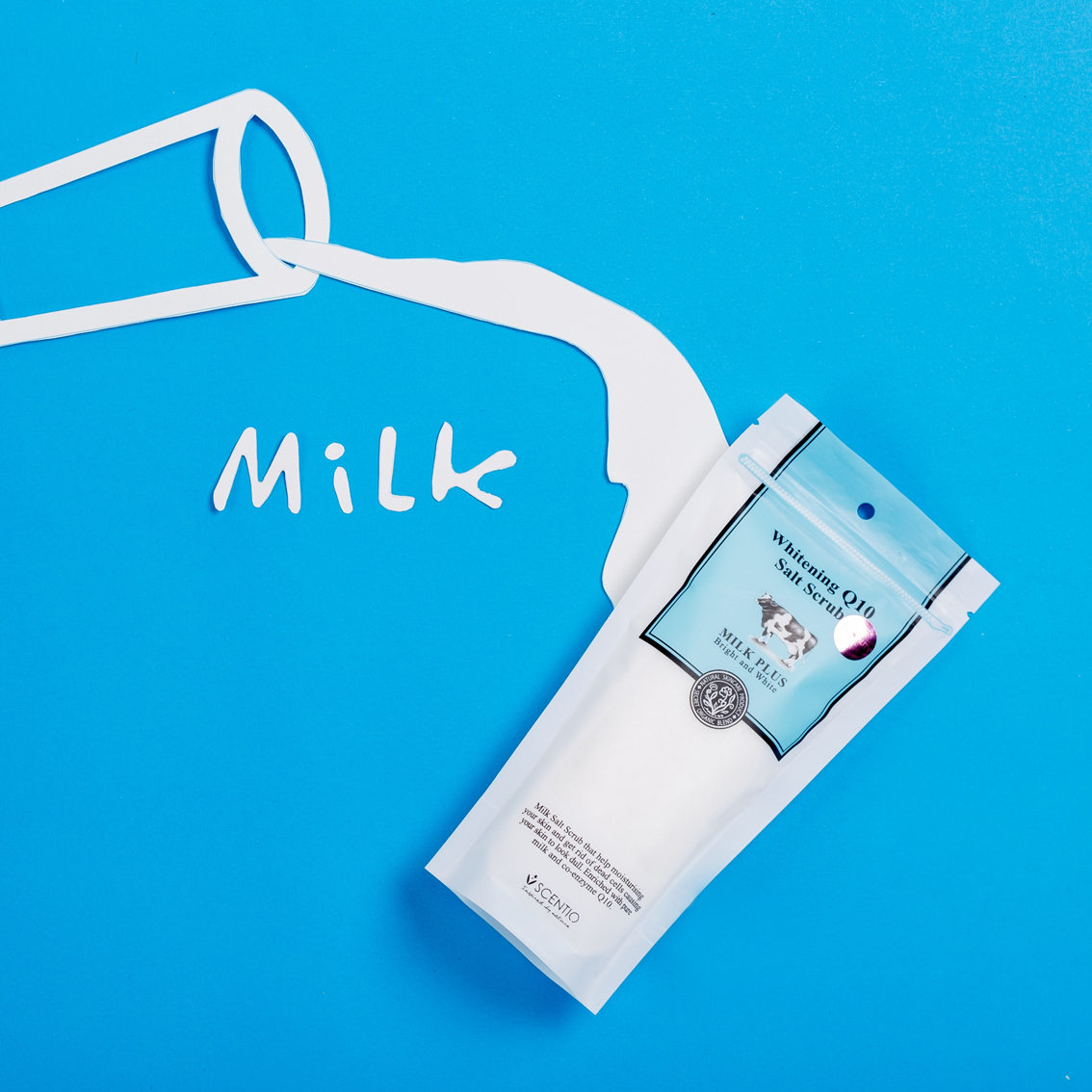 SCENTIO Milk Plus Whitening Q10 Salt Scrub (300g) *Exp 12/2025