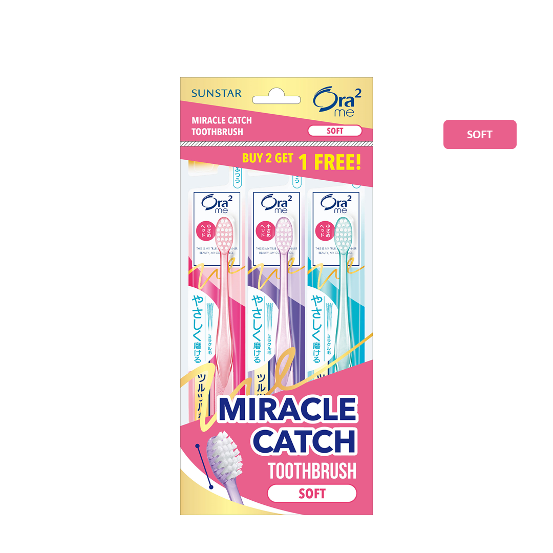 ORA2 ME Miracle Catch Compact Head Toothbrush Value Pack (Ultra-Soft / Soft / Medium)