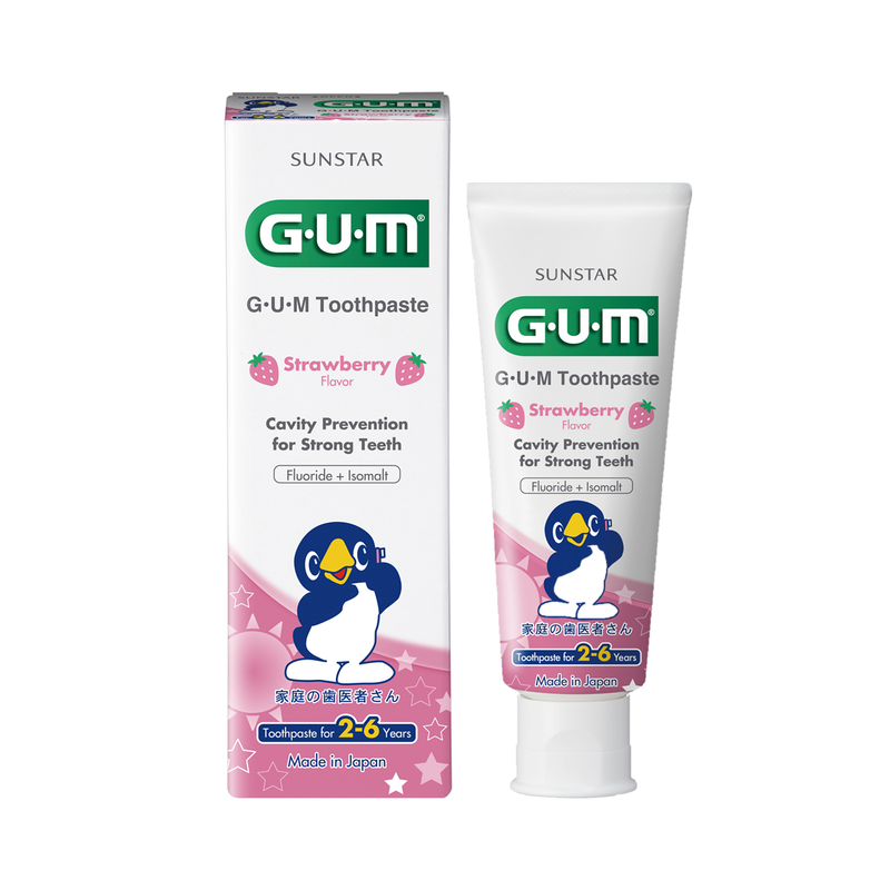 GUM Kids Toothpaste for 2-6 Year - Strawberry Flavour (70g)  *Exp 02/2025