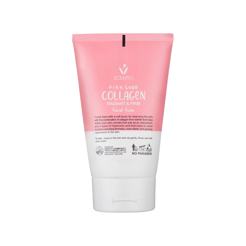 SCENTIO Pink Collagen Radiant & Firm Facial Foam (100ml) *Exp 01/2026